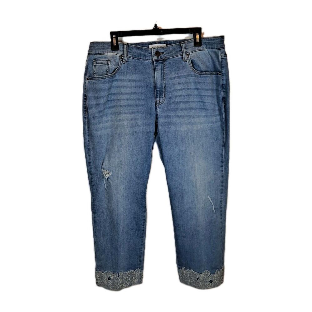 Lane Bryant Women's Capri Jeans Size 16 High-Rise Straight Flex Magic Waistband